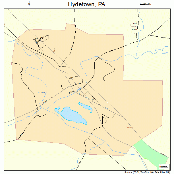 Hydetown, PA street map