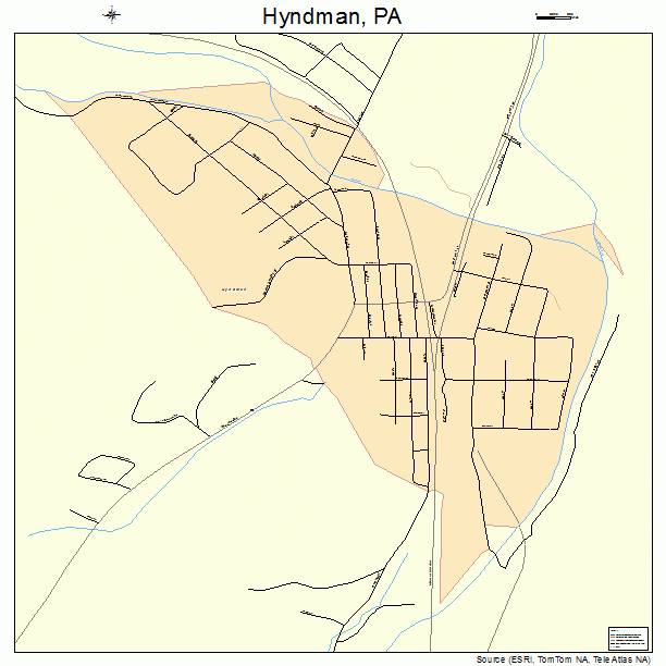 Hyndman, PA street map