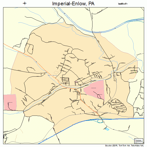 Imperial-Enlow, PA street map