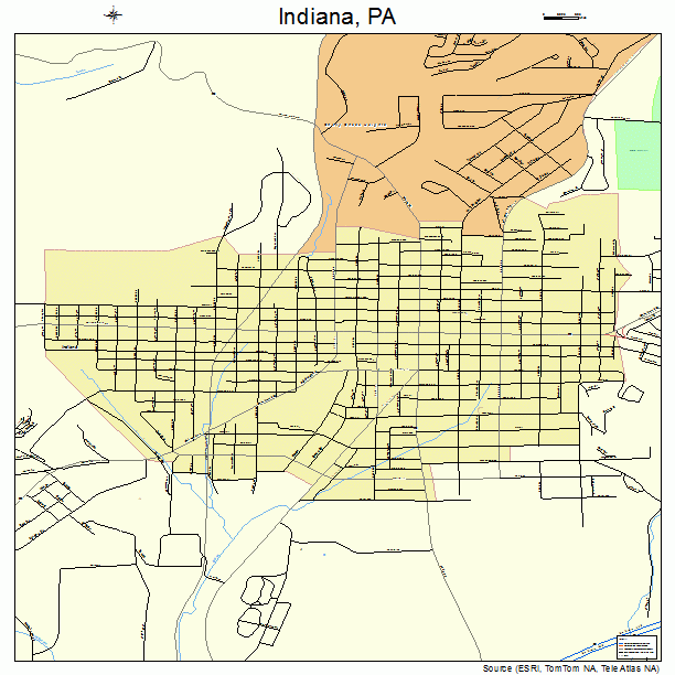 Indiana, PA street map