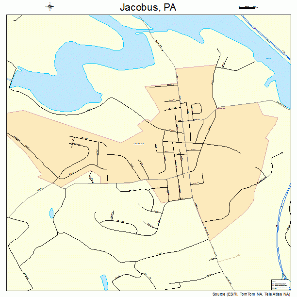 Jacobus, PA street map