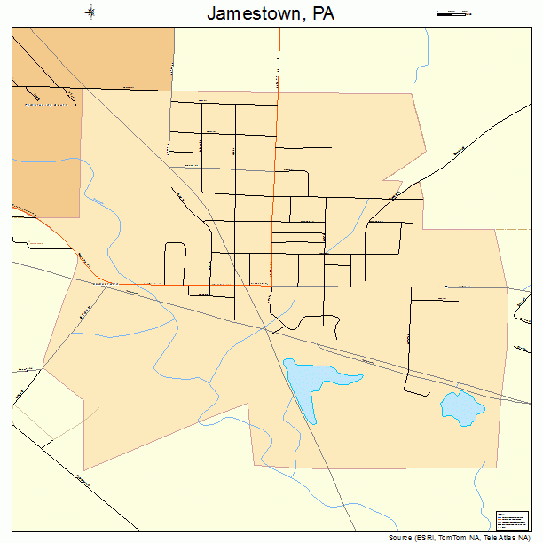 Jamestown, PA street map