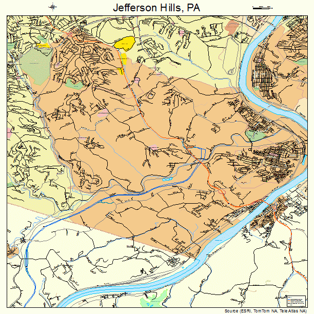 Jefferson Hills, PA street map