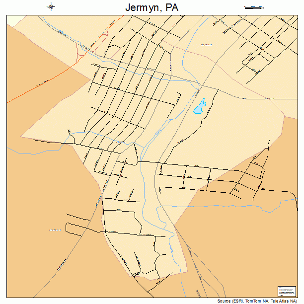 Jermyn, PA street map