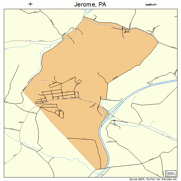 Jerome, PA street map