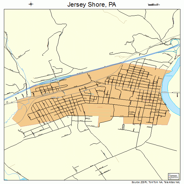 Jersey Shore, PA street map
