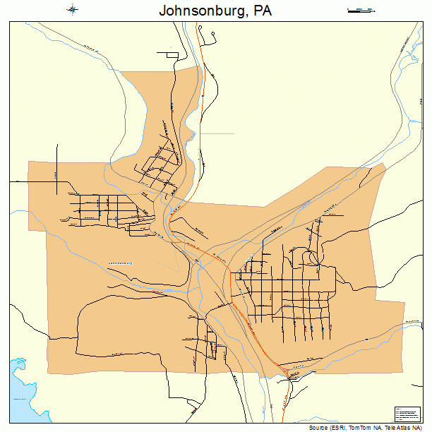 Johnsonburg, PA street map