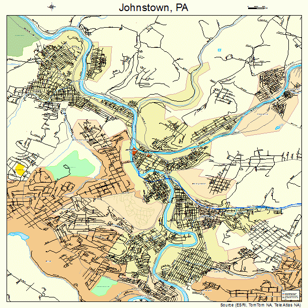 Johnstown, PA street map