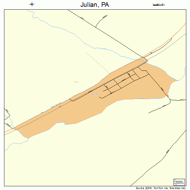 Julian, PA street map