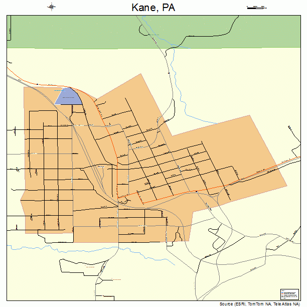 Kane, PA street map