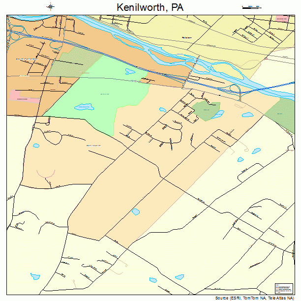 Kenilworth, PA street map