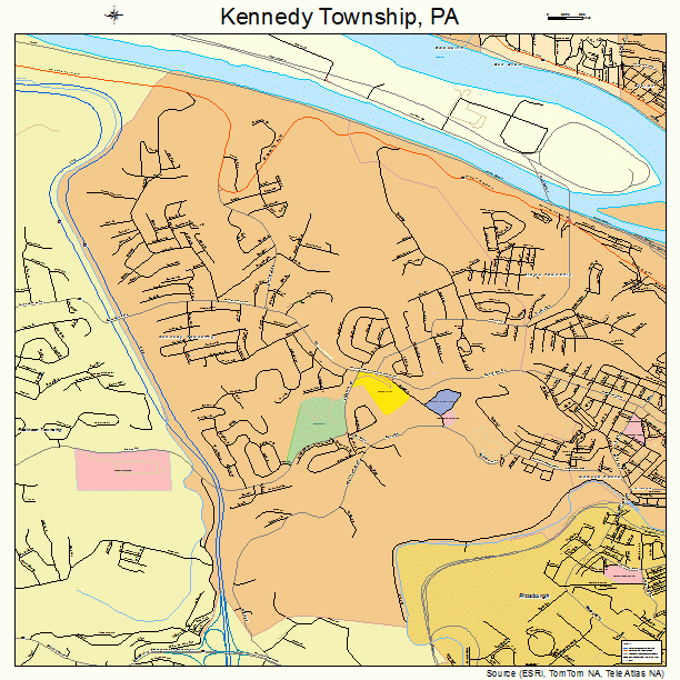 Kennedy Township, PA street map