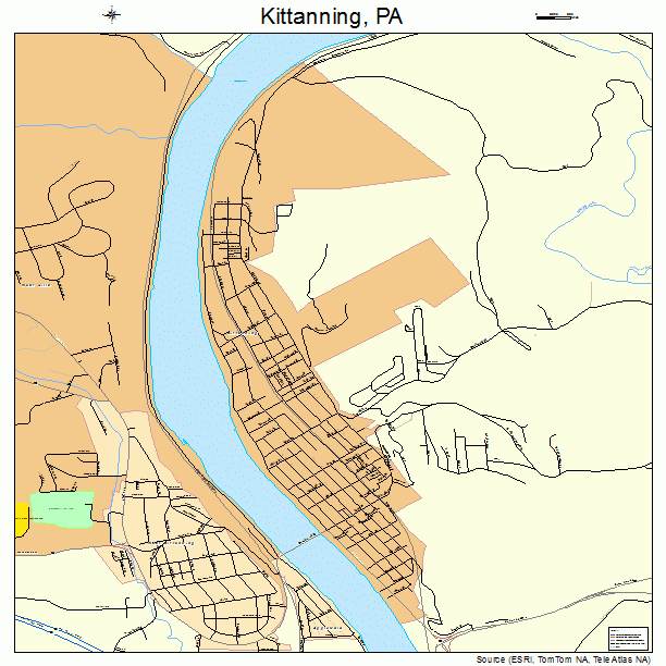 Kittanning, PA street map