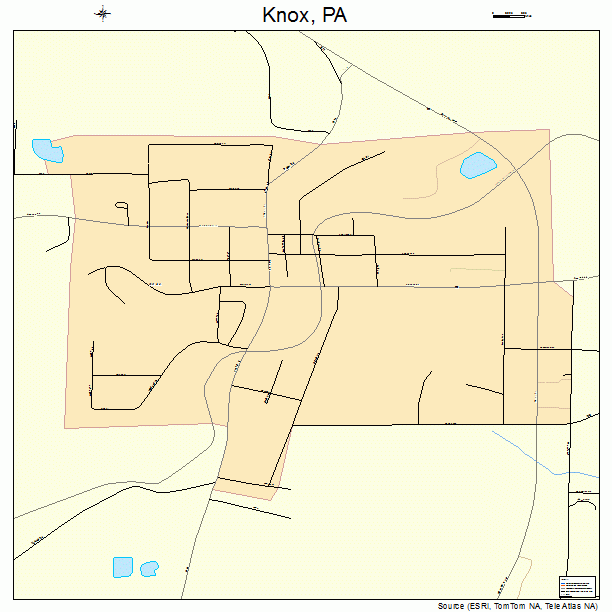 Knox, PA street map