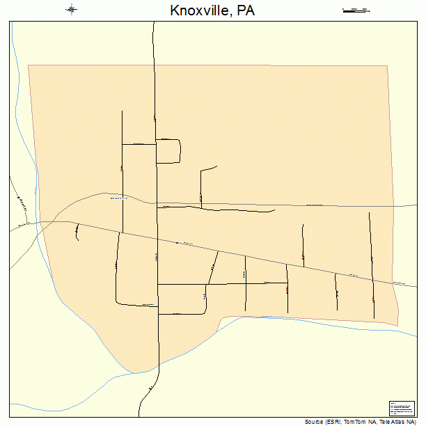 Knoxville, PA street map