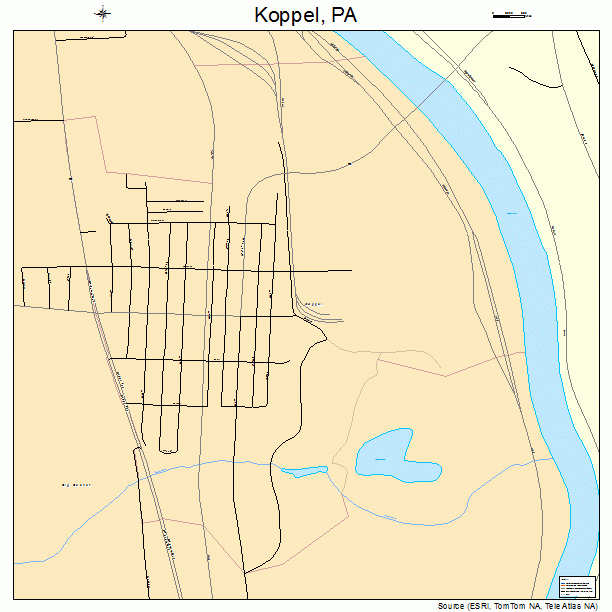 Koppel, PA street map