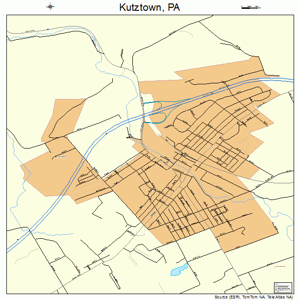 Kutztown, PA street map