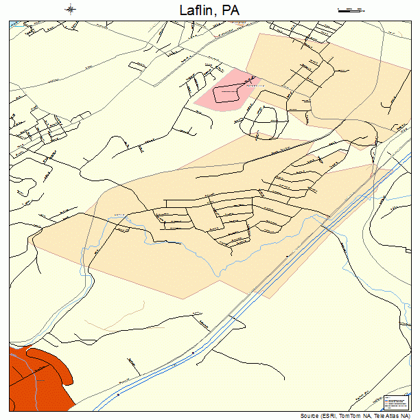 Laflin, PA street map