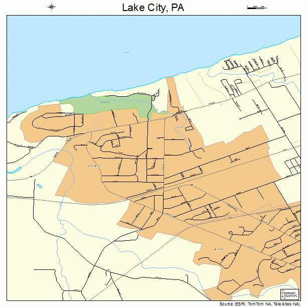 Lake City, PA street map