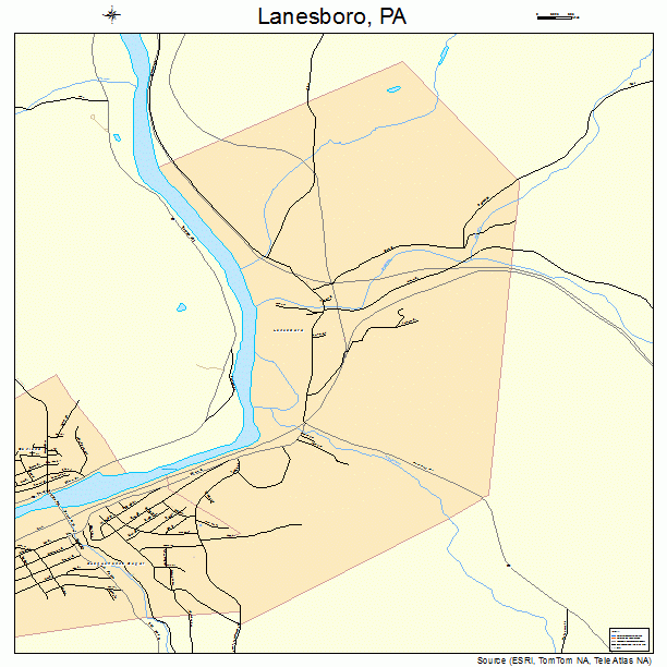 Lanesboro, PA street map
