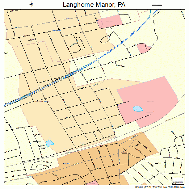 Langhorne Manor, PA street map