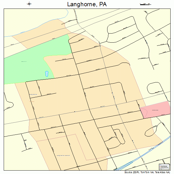 Langhorne, PA street map