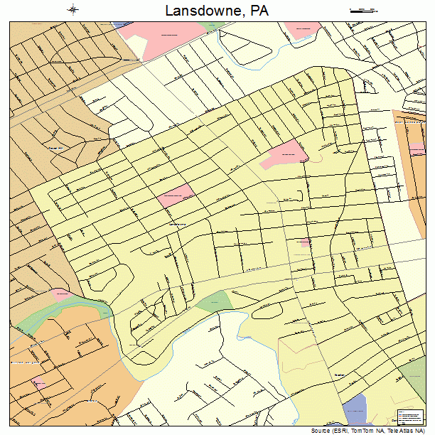 Lansdowne, PA street map