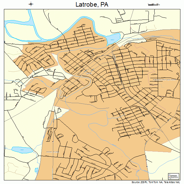 Latrobe, PA street map