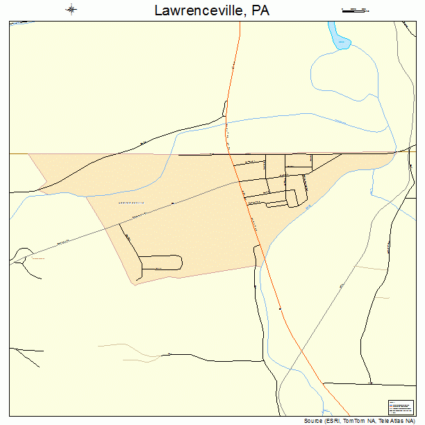 Lawrenceville, PA street map