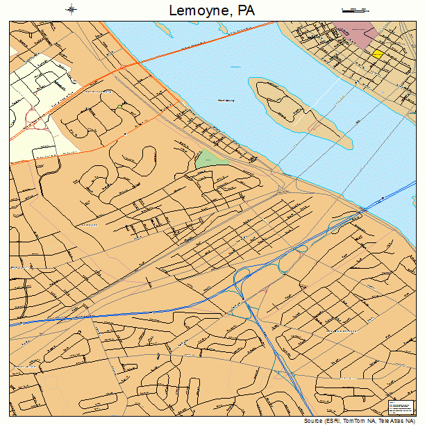 Lemoyne, PA street map