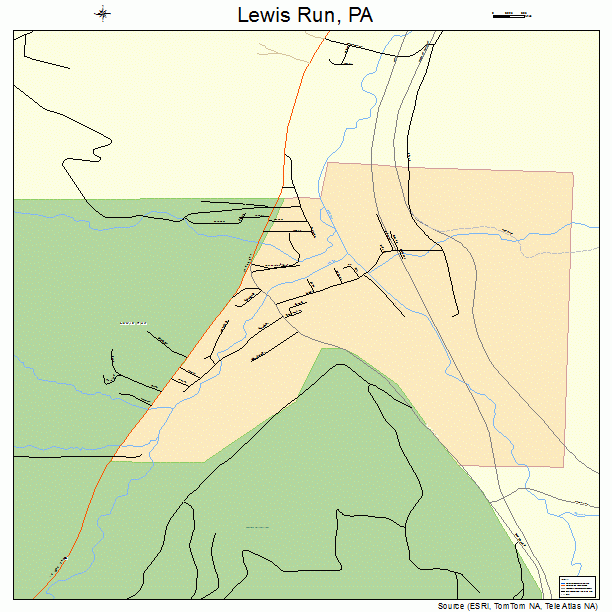 Lewis Run, PA street map