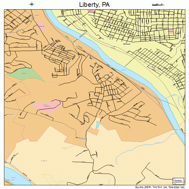 Liberty, PA street map
