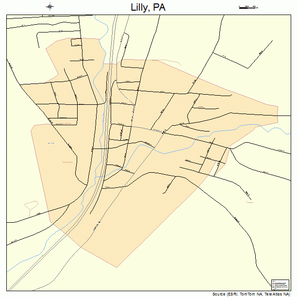 Lilly, PA street map