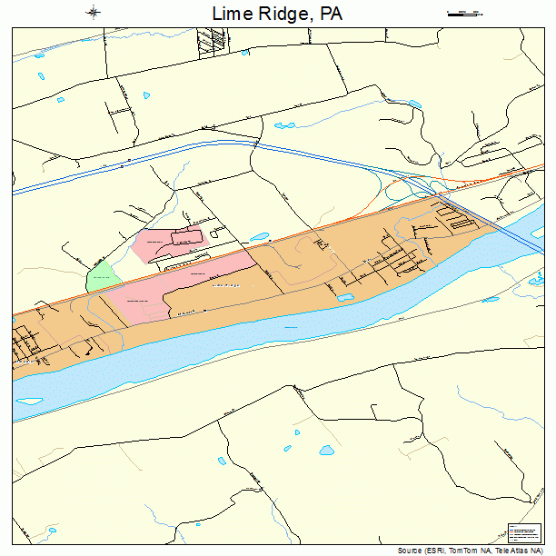Lime Ridge, PA street map