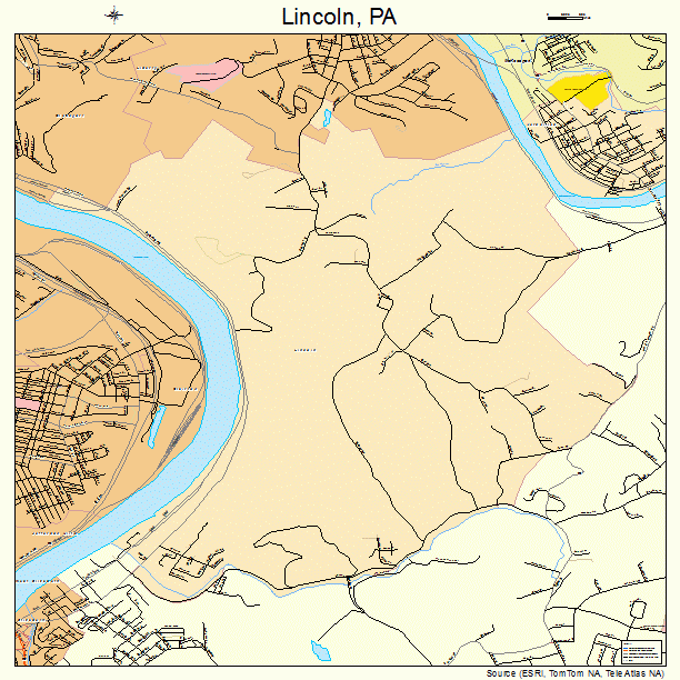 Lincoln, PA street map