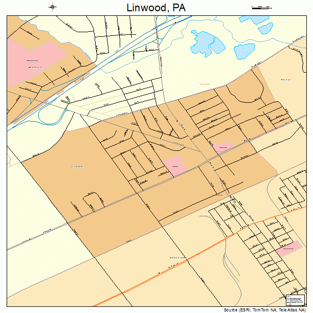 Linwood, PA street map