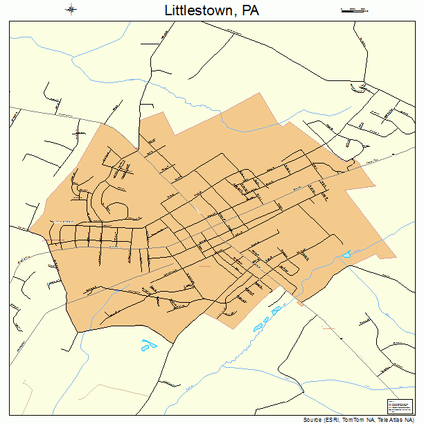 Littlestown, PA street map