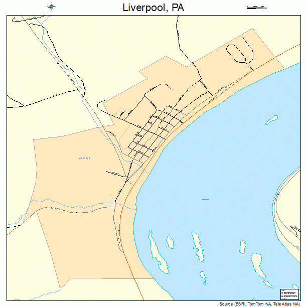 Liverpool, PA street map