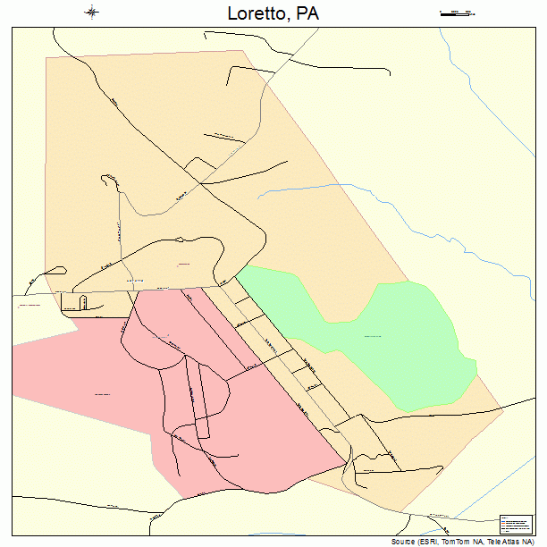 Loretto, PA street map