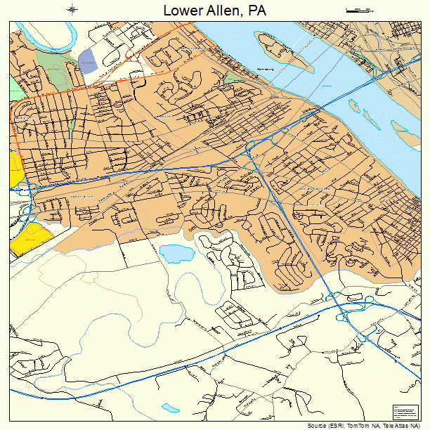 Lower Allen, PA street map