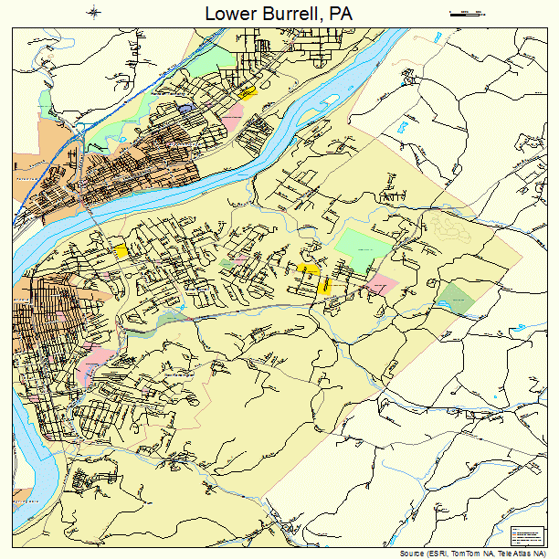 Lower Burrell, PA street map