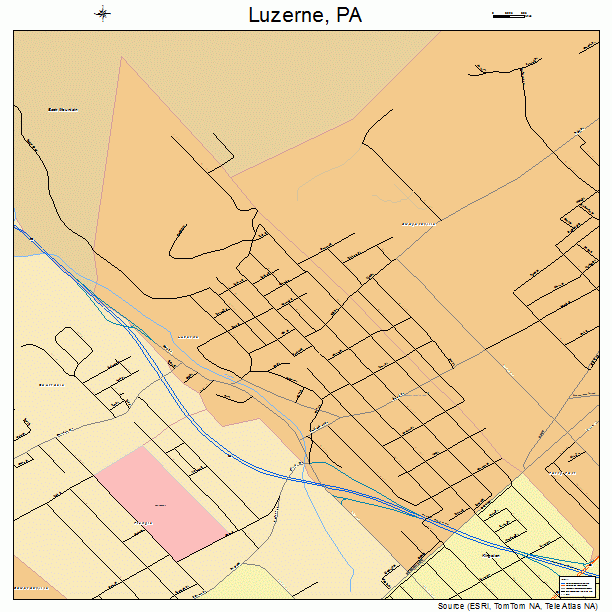 Luzerne, PA street map