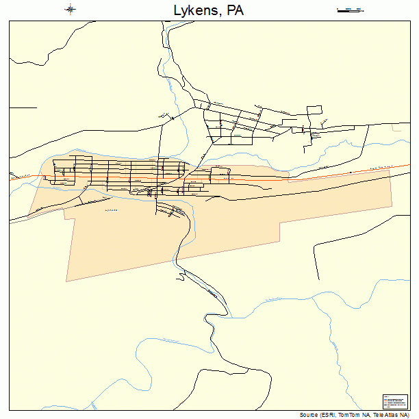 Lykens, PA street map