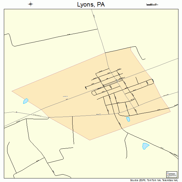 Lyons, PA street map