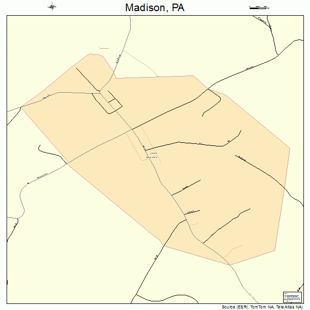 Madison, PA street map