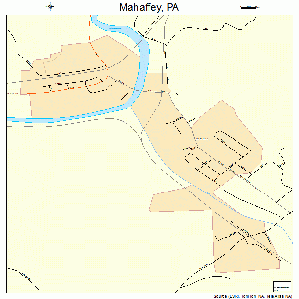 Mahaffey, PA street map