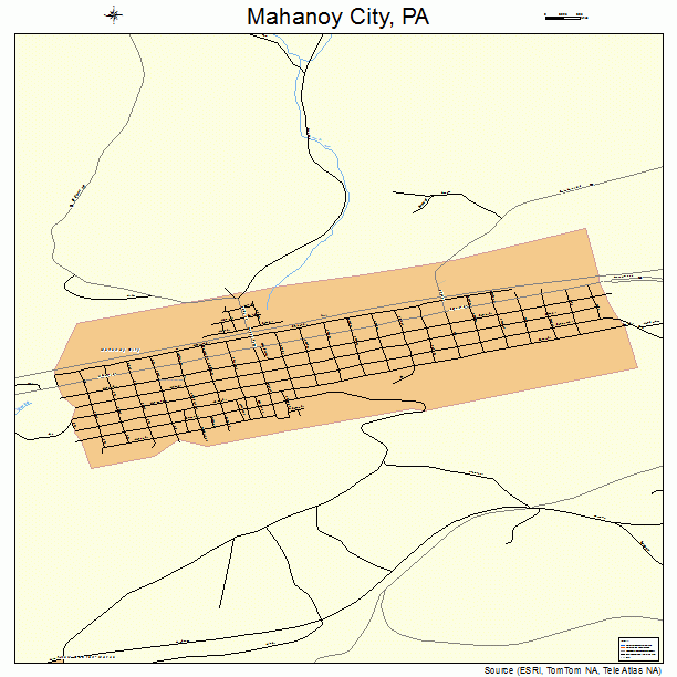 Mahanoy City, PA street map