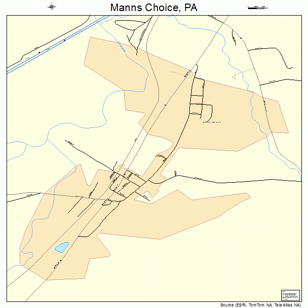 Manns Choice, PA street map