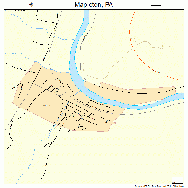 Mapleton, PA street map