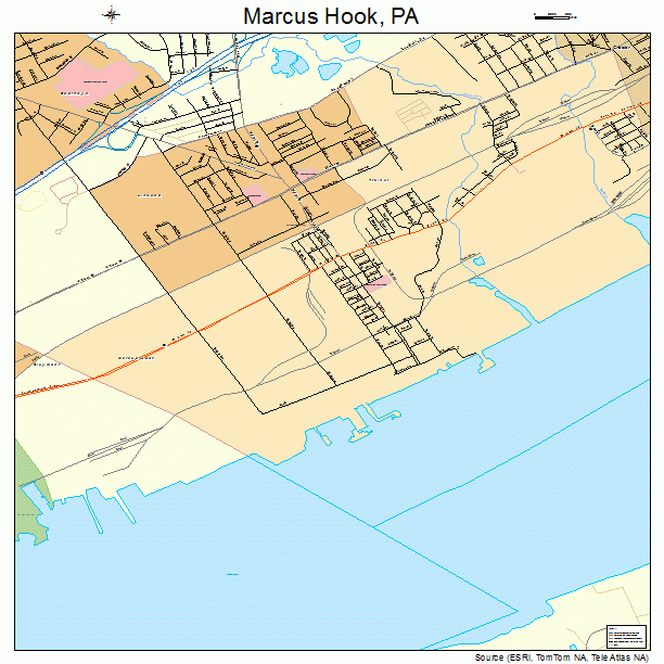 Marcus Hook, PA street map